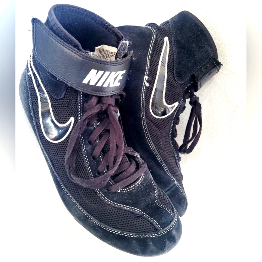 Nike Speedsweep 7 Men's Wrestling Shoes Genuine Suede Leather/Mesh Black US 8